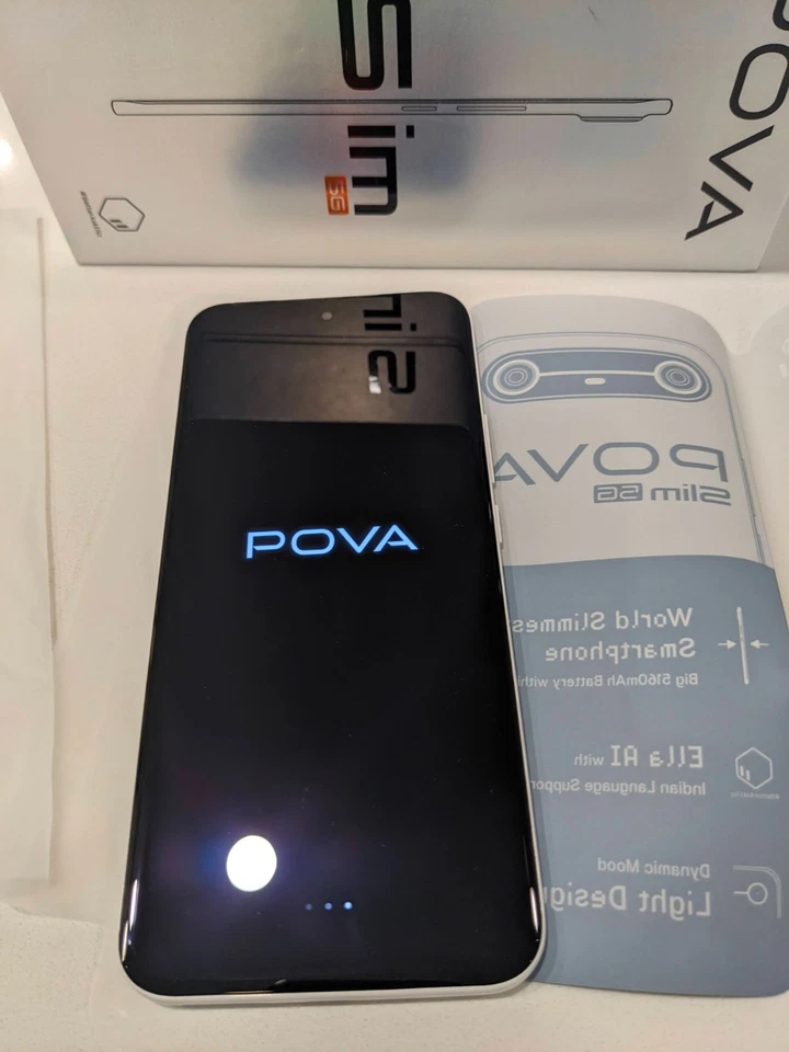 Tecno Pova Slim 5G Smartphone 8GB RAM 128GB Slim White Global Version Unlocked - Image 3 of 4