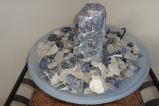 KLAUS DREXEL Sodaliht  Zimmerbrunnen +  Edelsteine Sodaliht, Bergkristall