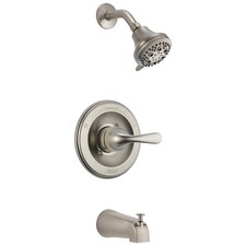 Delta Classic 13 Series 5-Setting Bathtub and Shower Faucet Set, Brushed Nic...