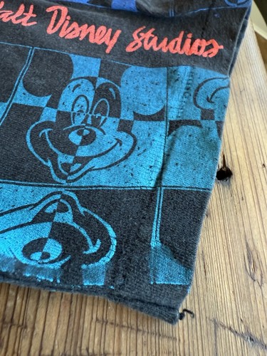 Vintage 90s Walt Disney Studios Mickey Mouse All Over Print Shirt Single Stitch - Picture 9 of 12