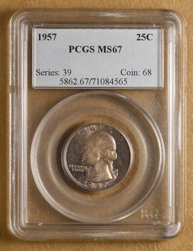 1957 P Washington Silver Quarter PCGS MS67