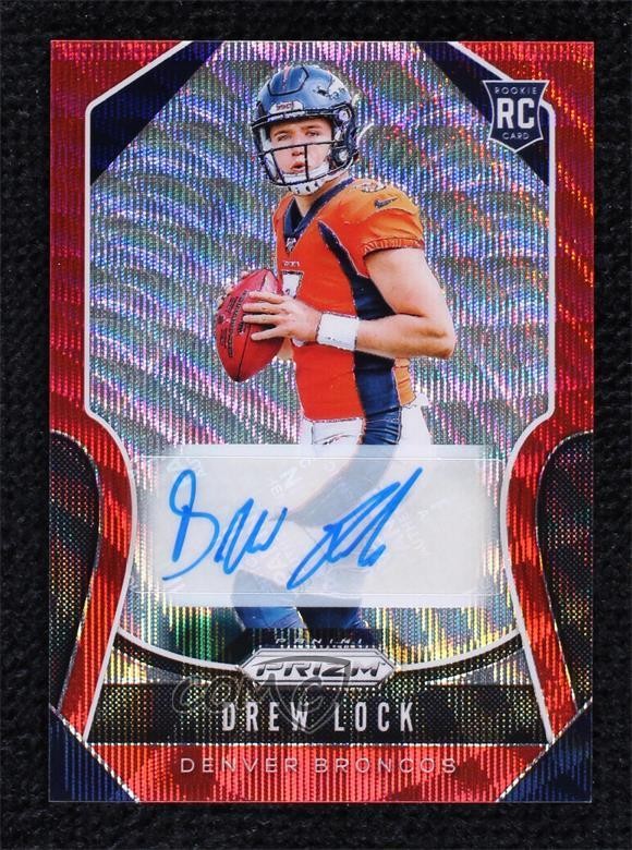 2019 Panini Prizm Rookies Red Wave 142/149 Drew Lock #304 Rookie Auto RC 15ej