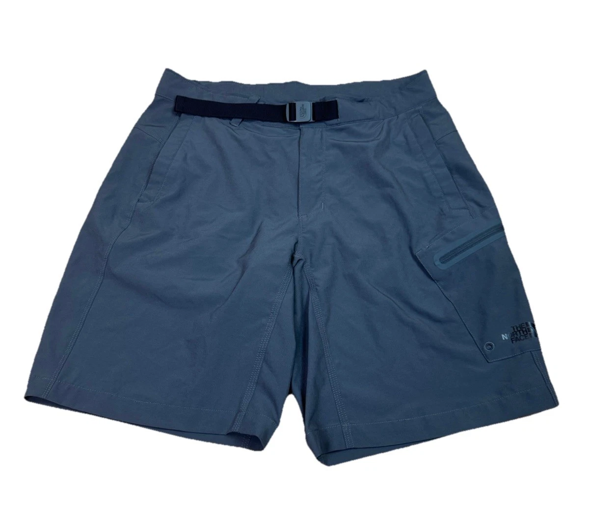 The North Face Short Men’s 34 Gray Belted Pockets Logo 10” Inseam Lightweight