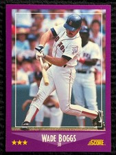 1988 Score Glossy #2 Wade Boggs Boston Red Sox New York Yankees