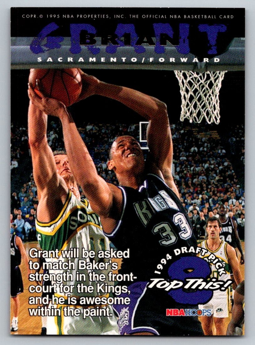1995 nba hoops vin baker brian grant #428