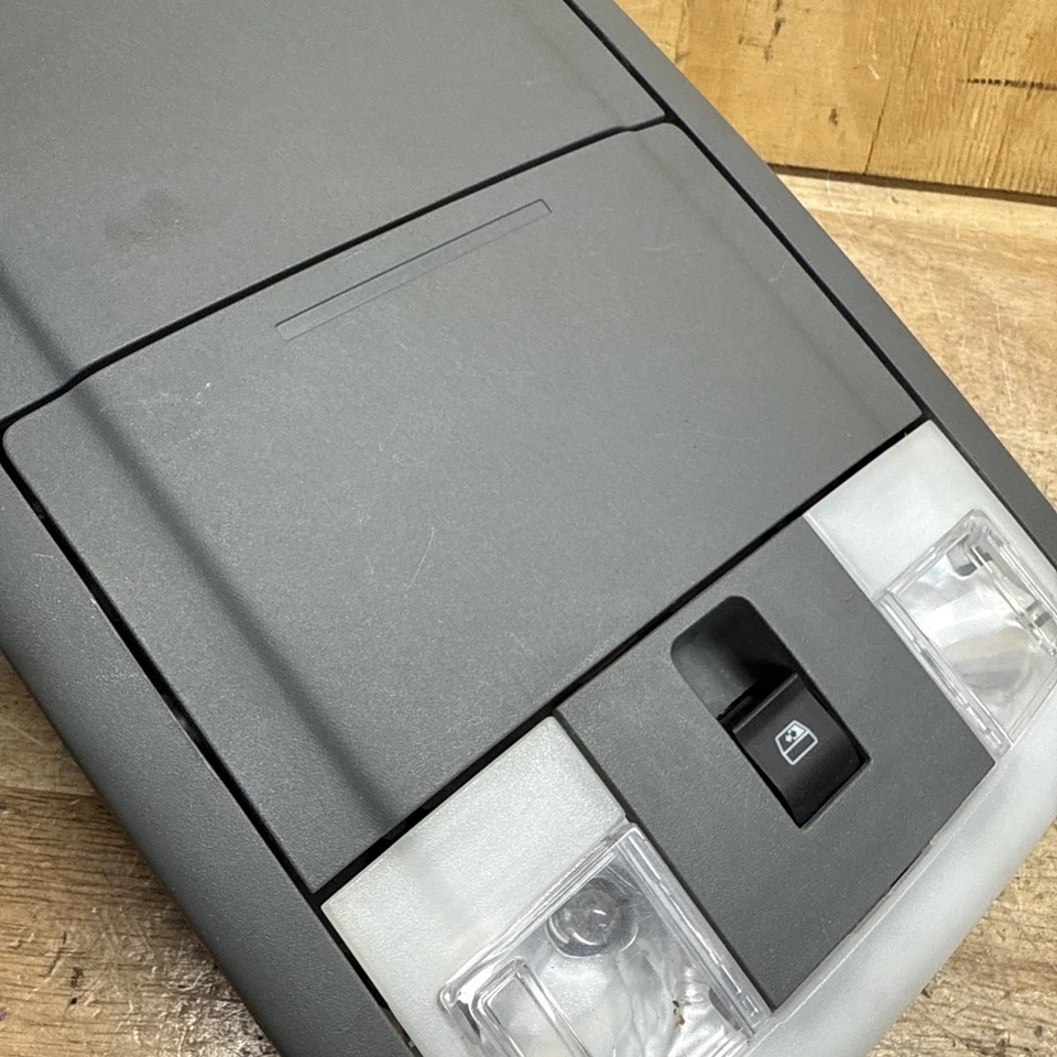 2009-2014 Ford F150 Overhead Storage Console Map Dome Steel/Dark Gray Sunroof - Image 3 of 4