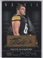 DAVID DeCASTRO AUTO ROOKIE CARD 2012 Steelers Black RARE AUTOGRAPH #'d 97/99 SP!. rookie card picture