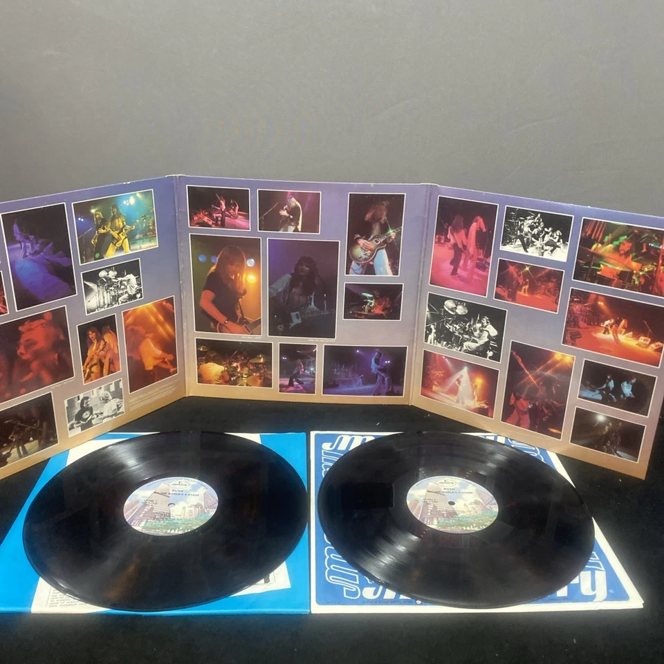 RUSH  ALL THE WORLDS A STAGE Double Lp 1978 PRESSING OG VINYL  VG EX VG+ Foto 4 de 4