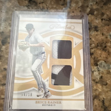 2025 Panini Flawless - Bryce Rainer #DPP-BR Dual Prospect Patches Gold /10