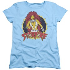 DC Comics Starfire Womens T Shirt Light Blue Officially Licensed
