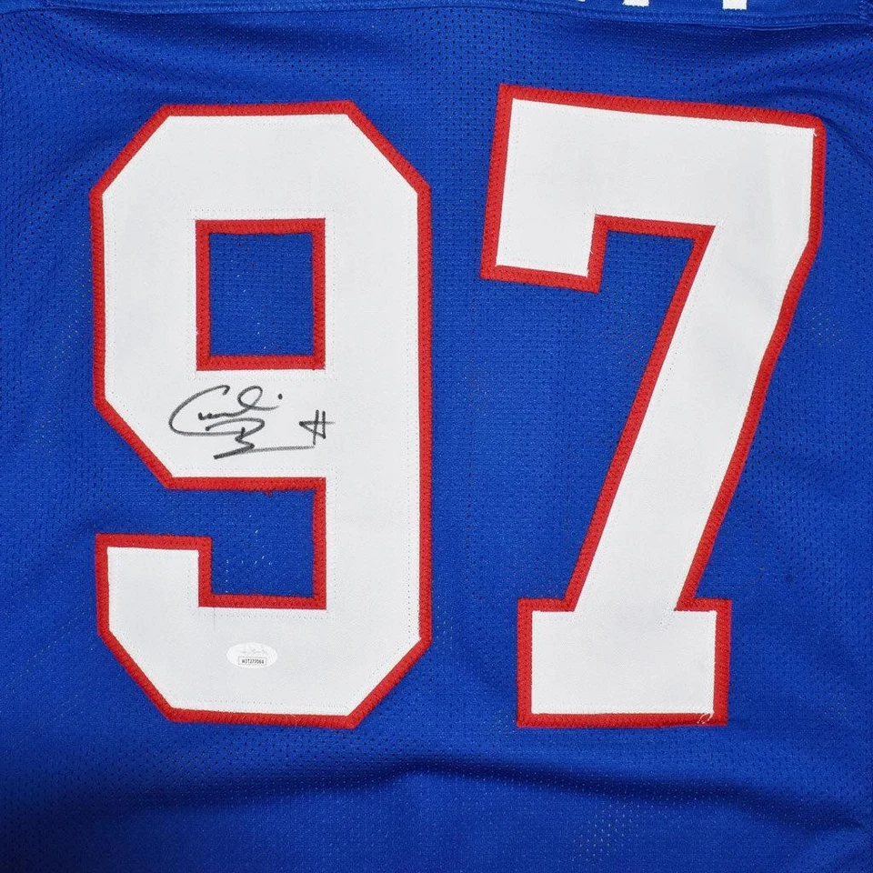 Cornelius Bennett Signed Buffalo Pro Blue Football Jersey (JSA) Foto 2 de 3