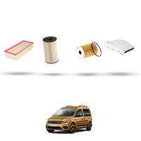 Hoffcar Wartungskit - 4 Filter FüR VW Caddy IV (2K SA Se) 1.6 TDI 55KW Ab 201