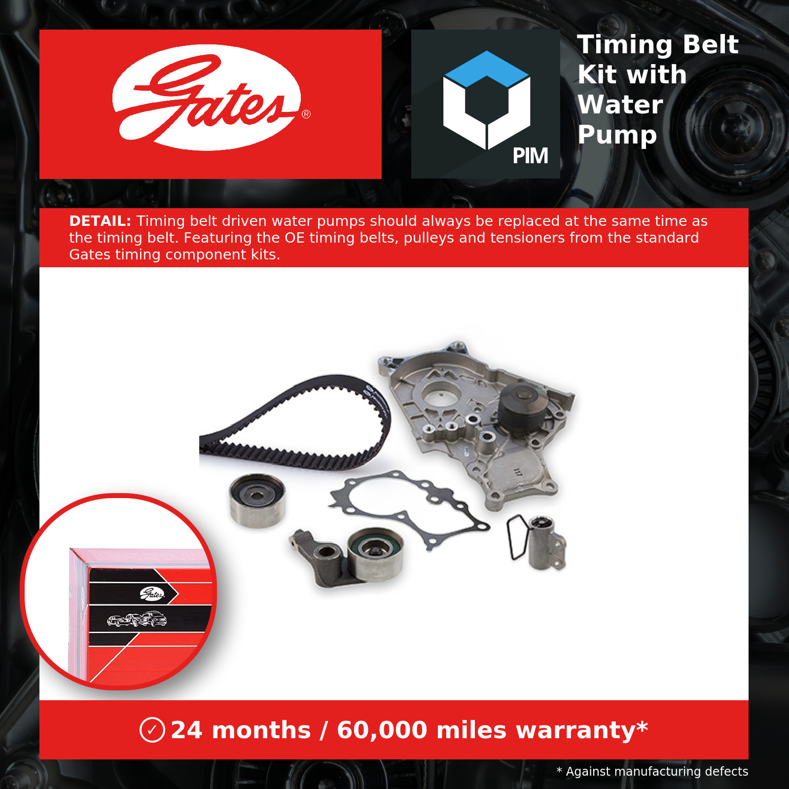 GATES-OE KP25562XS-1 Water Pump & Timing Belt Kit for TOYOTA - Image 15