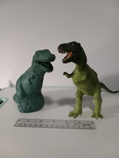 Vintage Carnegie Safari Tyrannosaurus T Rex Dinosaur Toy Figure Green And Extra