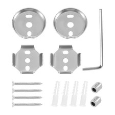 15Pcs Bathroom Fixture Replacement Component for Towel Rack Hook and Rod