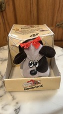 Vintage 1985 Tonka Pound Puppies Newborns 7805 Gray With Black Ears With Box