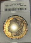 1885-O MS64 DMPL Morgan Dollar Anacs Soapbox Old Holder Toned