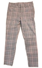 Old Navy Women's Size 4 PIXIE High Rise Secret Slim Pockets Geometric Check 30W
