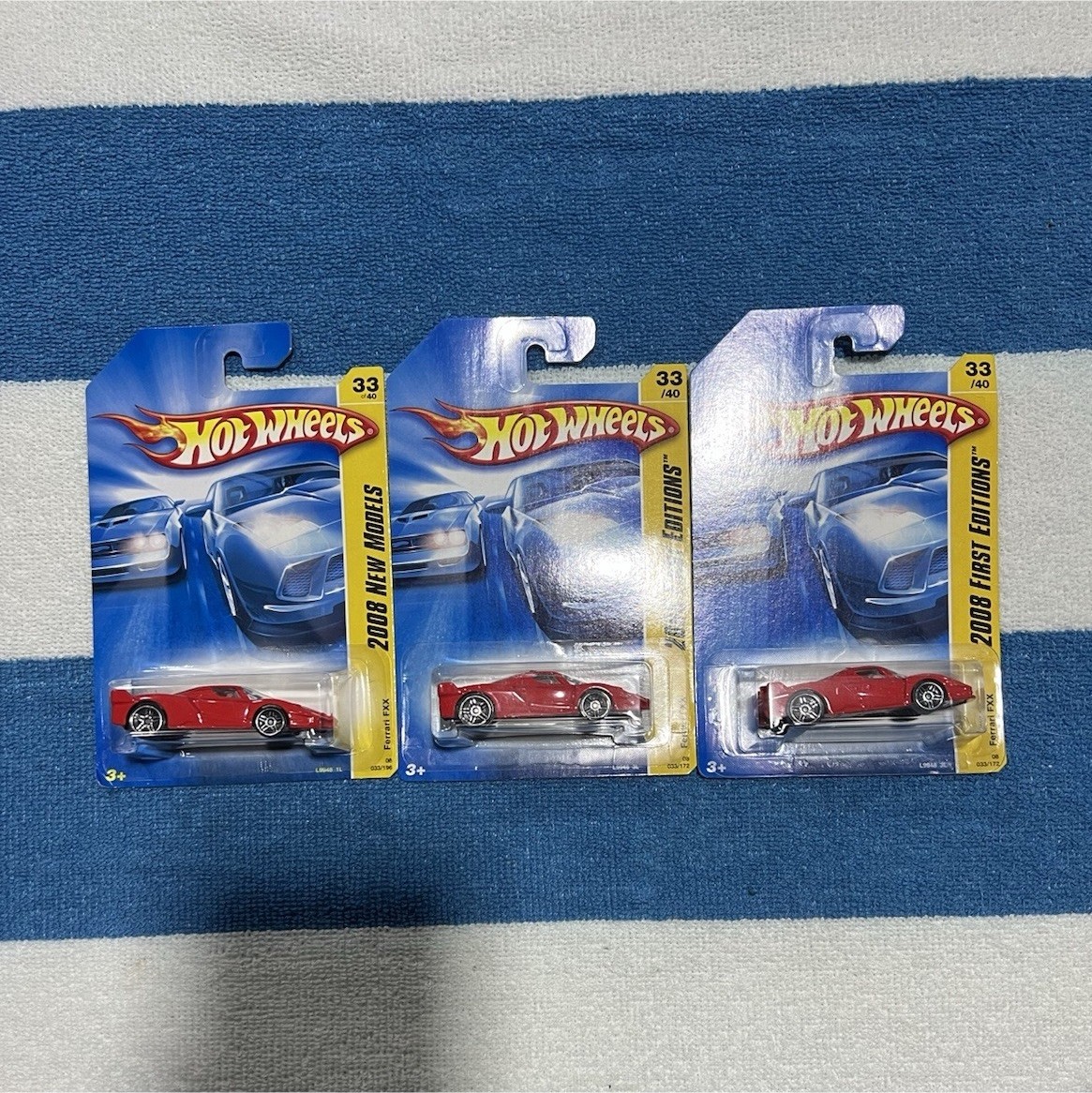 Hot Wheels 1:64 Ferrari FXX Red White 2008 New Models Diecast Car Unopened