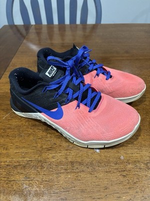 Nike Metcon 3 Women's Training CrossFit Shoes Size 7 Black/Pink/Violet Blue
