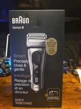Braun Series 8 8417s Electric Shaver Wet/Dry Foil Razor+Stand+Case Silver