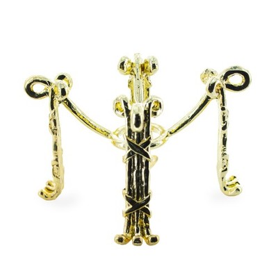 Four-legged Gold Tone Metal Egg Sphere Stand Holder Display