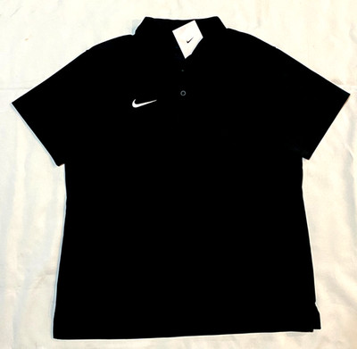 New With Tags-Nike Dri-Fit Performance Women's(Large) Polo Shirt-Black