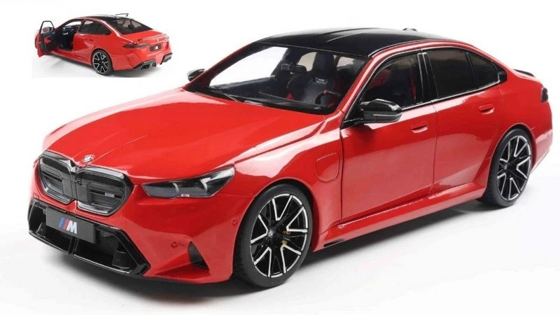 BMW M5 2025 Solido 1/18 Réplique de Luxe en Métal Injecté Rouge Fire 1814702