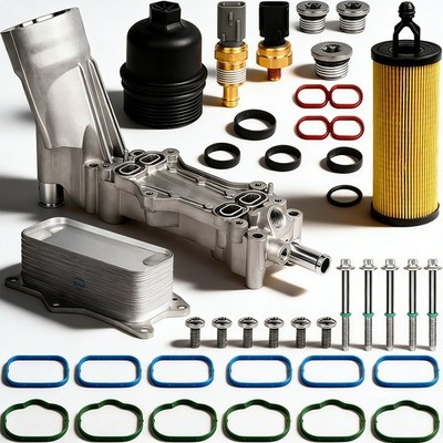 Engine Oil Cooler Filter Aluminum Housing For 11-16 Dodge Challenger Charger 3.6