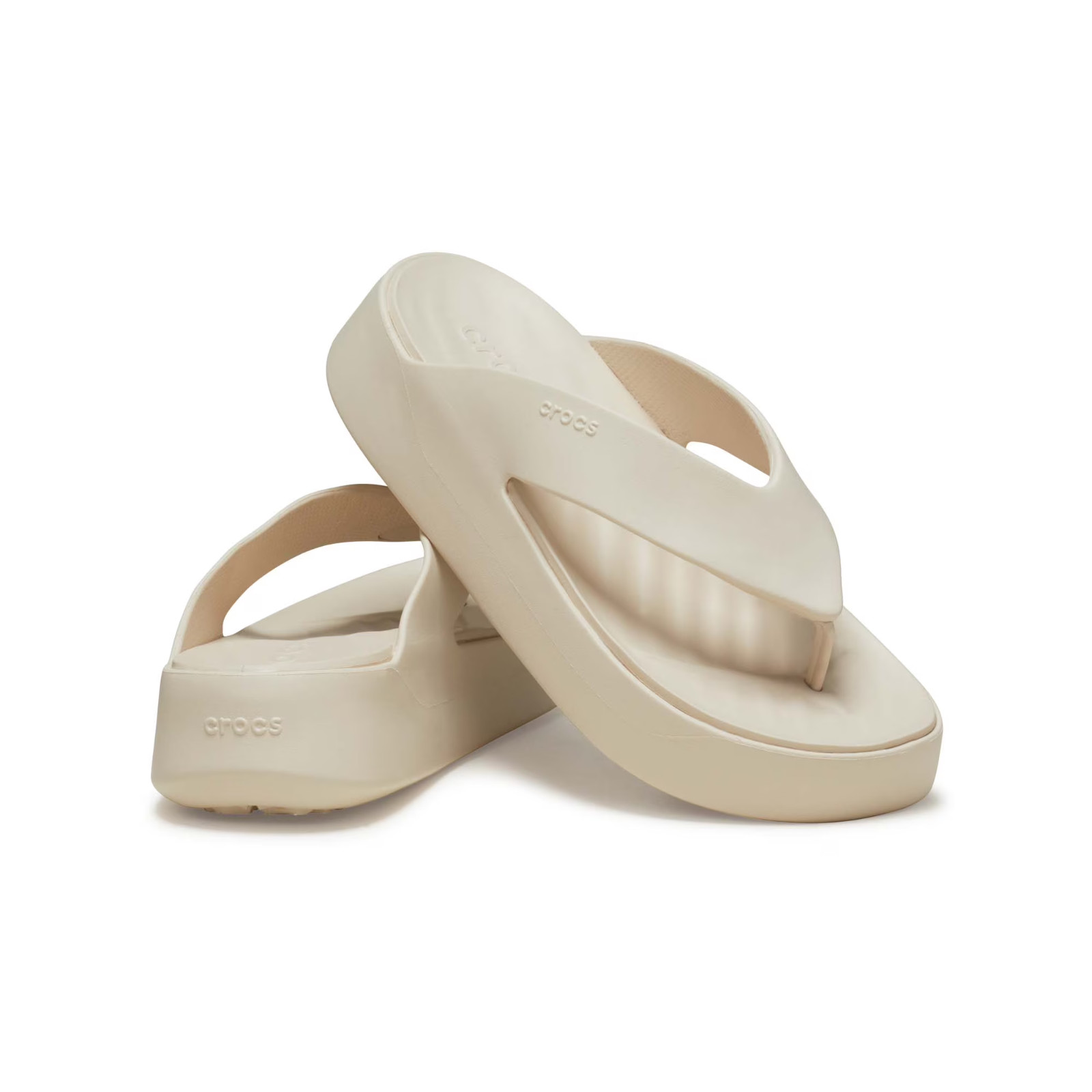 Authentic Crocs Women's Getaway Platform Flip Flop Sandal Comfort Stucco