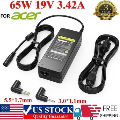 45W 19V AC Adapter Power Charger For Acer Gateway Kav60 Nav50 N214 PA-1300-04 US