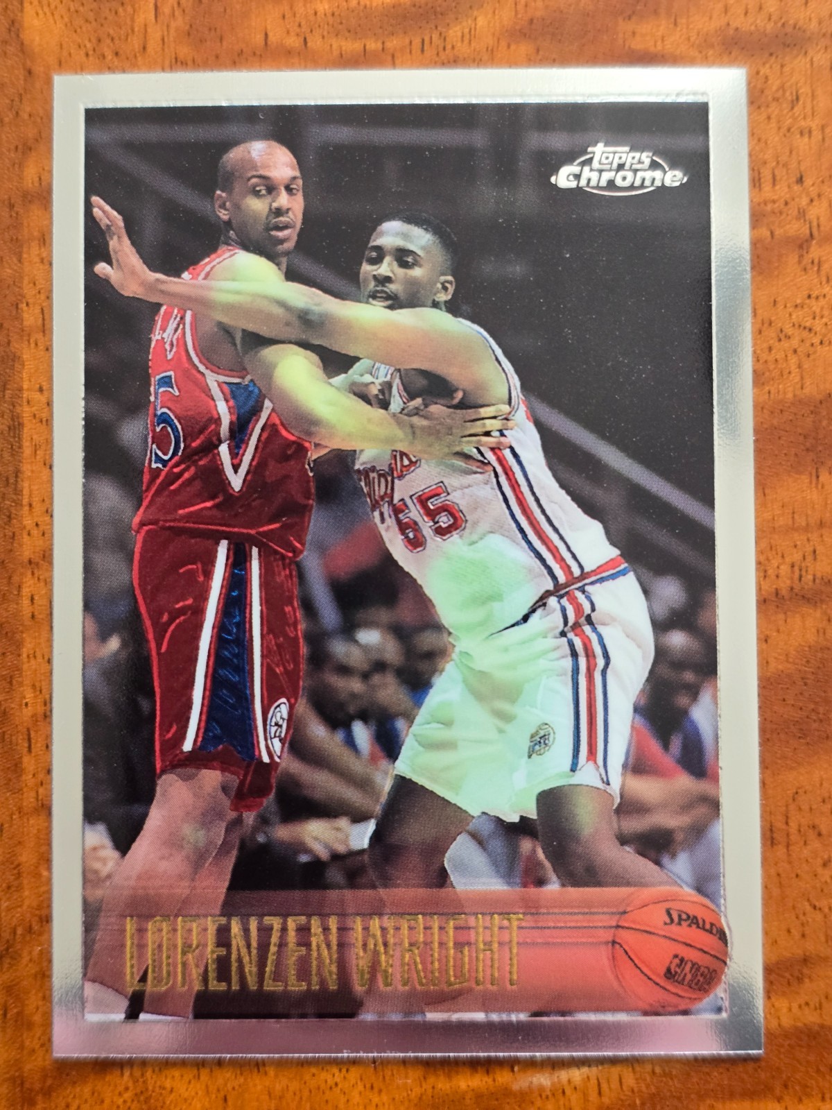1996-97 TOPPS CHROME LORENZEN WRIGHT (ROOKIE) LOS ANGELES CLIPPERS #142 NICE