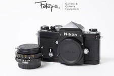 Nikon F - Black Paint with GN Nikkor 45/2.8 hood 97-98 new; Apollo version