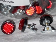 Lot 4 Chris Products Mini License Plate Reflectors Red Motorcycle Atvutv Bike Lot 4 Chris Products Mini License Plate Reflectors Red Motorcycle Atvutv Bike