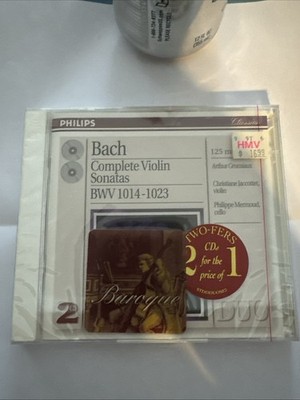Bach Sonatas and Partitas for Solo Violin ARTHUR GRUMIAUX Philips 2 CD Excellent