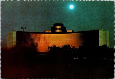 Vintage Postcard Hyatt Regency Dearborn Michigan Hotel Night View