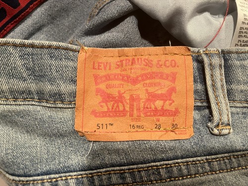 LEVIS 511 SLIM FLEX STRETCH Size 16 Regular 28x30 Youth Light Wash (99) - Picture 6 of 6