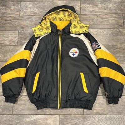 Vintage 90s Pro Player Pittsburgh Steelers NFL Experience Heavyweight Jacket XL