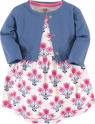 Touched by Nature Infant Toddler Girls Organic Cotton 3T, Abstract Flower 