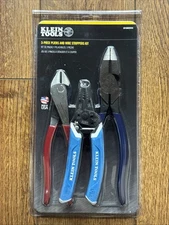 New Klein Tools 3-Piece Pliers & Wire Strippers Kit D2139NEKIT24 USA Made Set