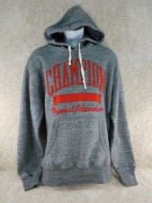 Champion Physical Education Retro Pullover Hoodie Gray Sweatshirt Size Large