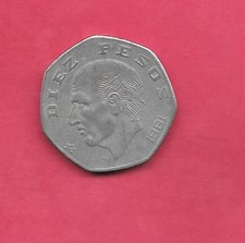 MEXICO MEXICAN KM477.2 1981 VF-VERY FINE-NICE LARGE OLD CIRCULATED 10 PESOS COIN