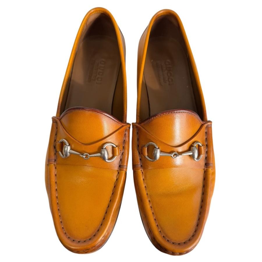 GUCCI Women's Horsebit Leather Loafers Dress Shoes Size:35/JP:22 141104K Authen thumbnail 3