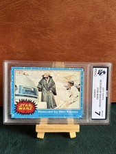 STAR WARS 1977 TOPPS #22 RESCUED BY BEN KENOBI BLUE UK ISSUE GRADED MGC 7 POP 3