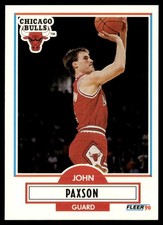 1990-91 Fleer John Paxson Chicago Bulls #28