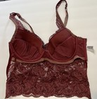 Cotton Club Bordeaux Burgundy Bustier Set 36D Underwired Made In Italy Designer — photo 5