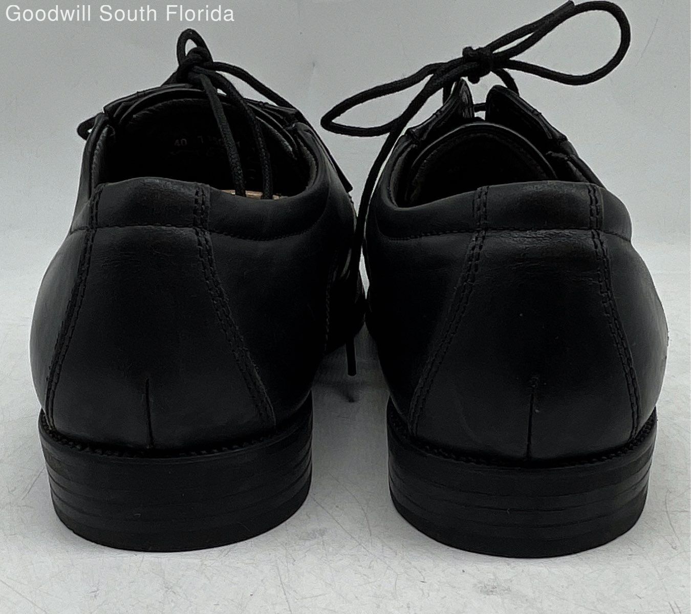 SAOLA Scarpe eleganti derby stringate Bugatti uomo pelle nera punta quadrata taglia EU 40
