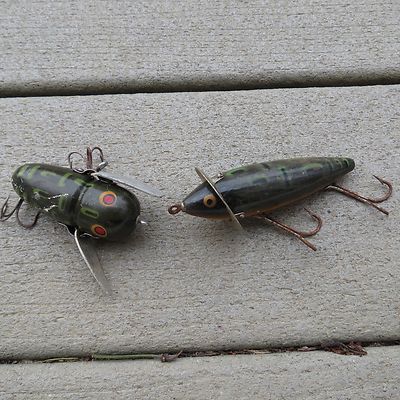 Heddon 210 Surface Minnow fishing lure and Crazy Crawler fishing lure (lot#9316)