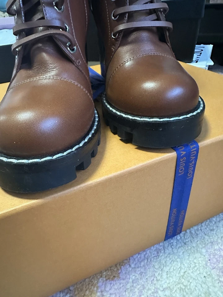 Louis Vuitton Star Trail Ankle Brown Boot Orig. Price $1600 Dust Bags &box - Image 3 of 4