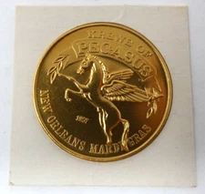 Krewe Of Pegasus Mardi Gras Token 1968 Doubloon International Show Time Gold